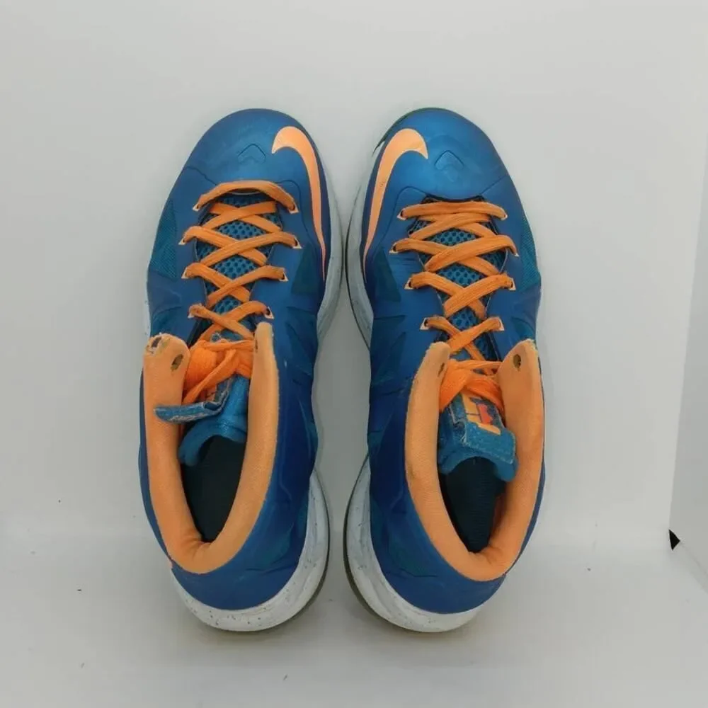 Nike Lebron X GS Boys Blue & Orange Sneakers - Size 5.5Y AWESOME!